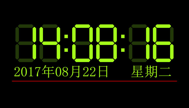 LED电子屏数字时钟JS代码 网页特效 第1张-青柠资源网 LED电子屏数字时钟JS代码 网页特效 第1张